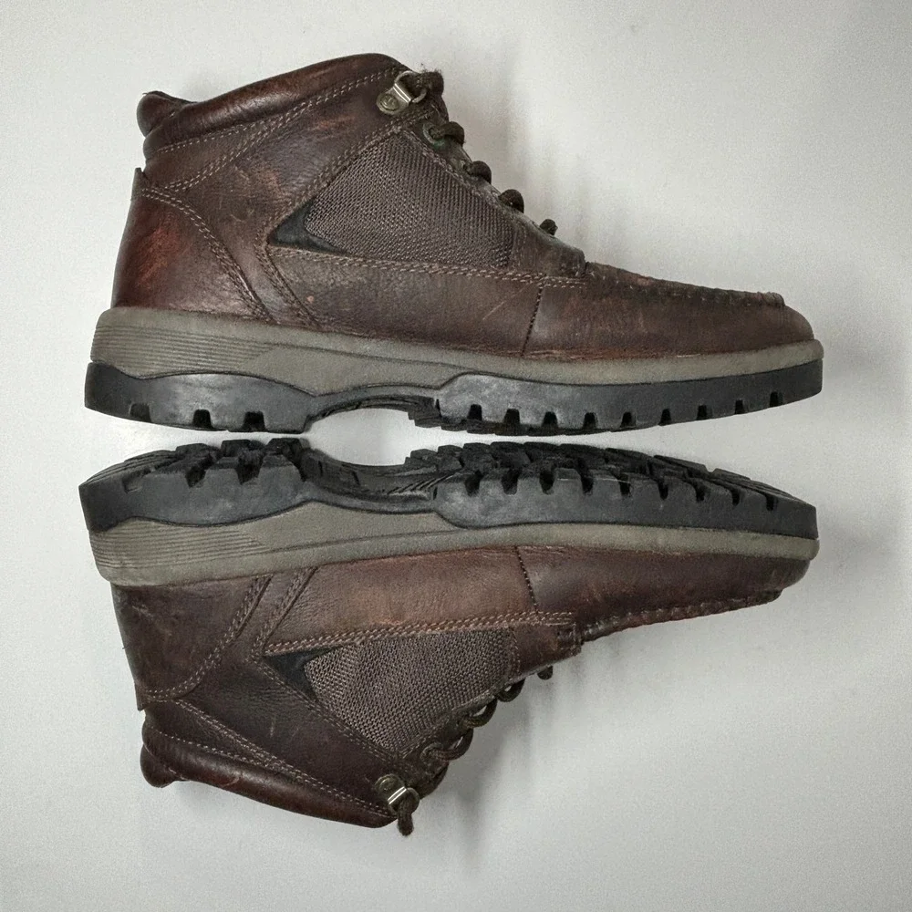 GBX Sacramento Hiking Boots Men 12M Brown Leather Waterproof Distressed Gorpcore